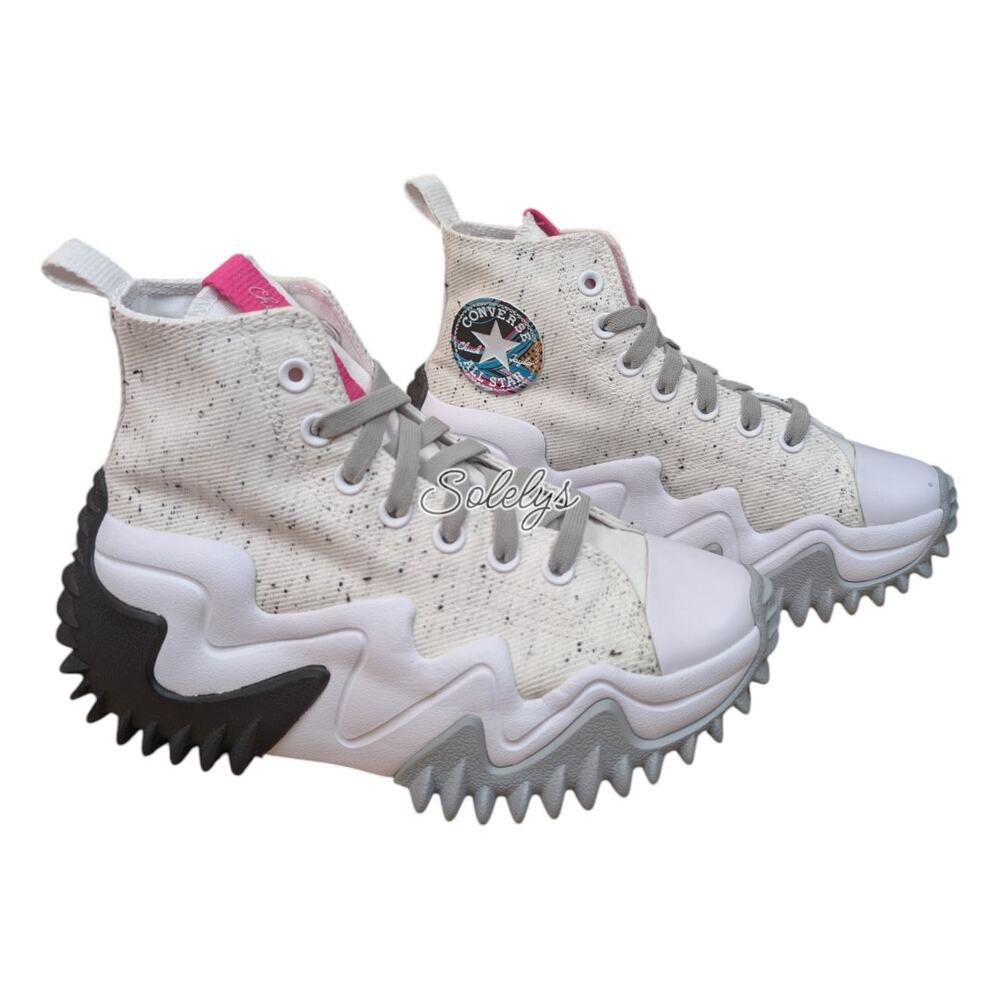 Converse Run Star Motion 90s Marbled White Prime Pink Black Platform Sneaker 6 - Picture 5 of 10